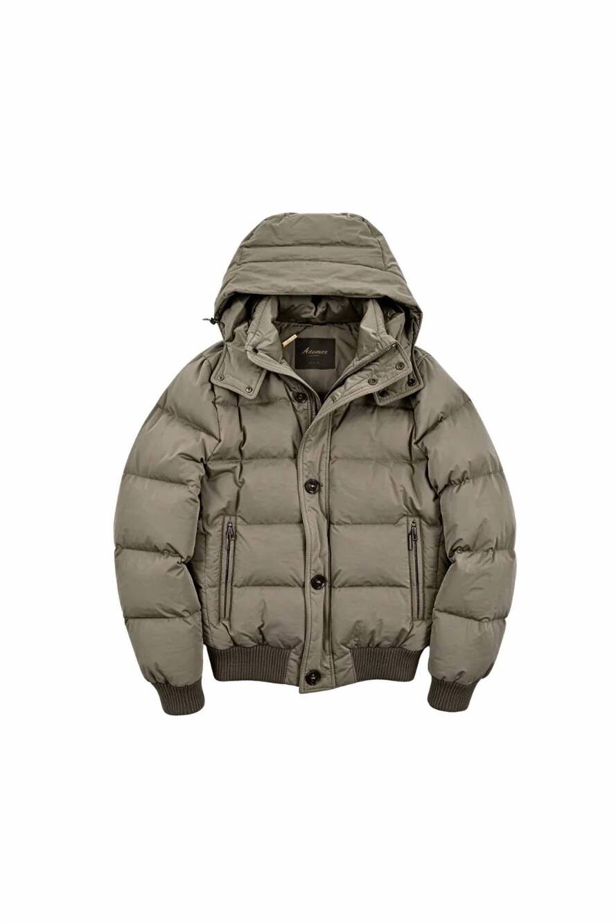 NEW MOORER men's padded down bomber jacket in fango